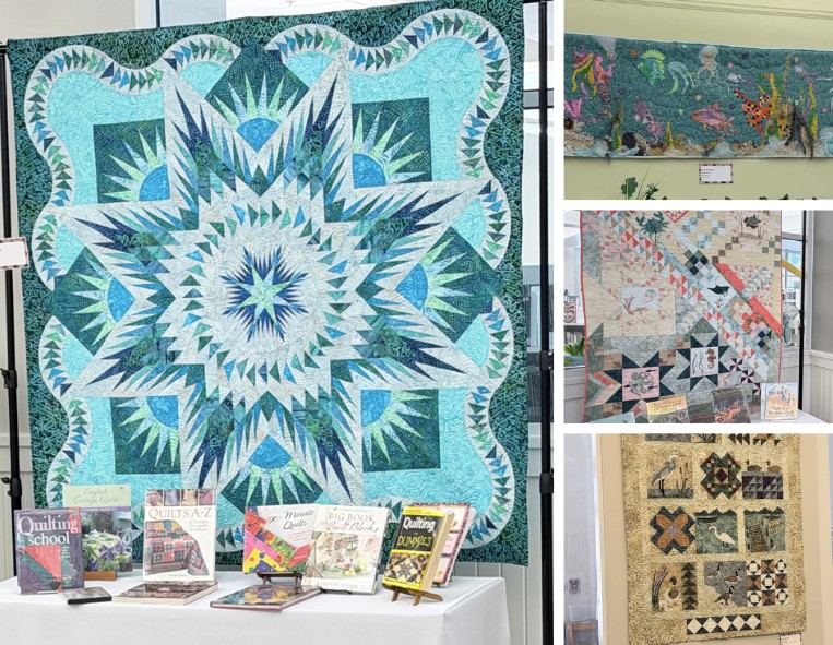 The Art of Quilting winning quilts on display.