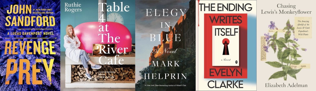 Collage of new book covers.